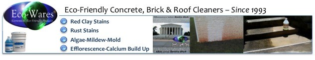 Eco-Friendly Concrete, Brick & Roof Cleaners - since 1993 Eco-Friendly Concrete, Brick & Roof Cleaners - since 1993