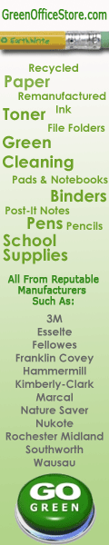 recycled paper, remanufactured toner, green cleaning